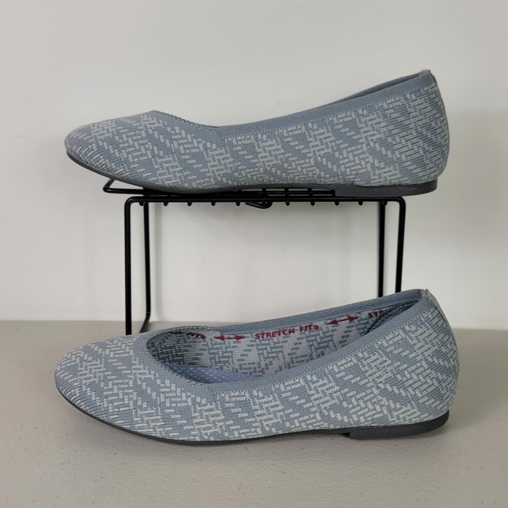 Skechers Cleo 2.0 - Shimmering Women's Sz 7 M Slip-On Blue Ballerina Shoes Flats